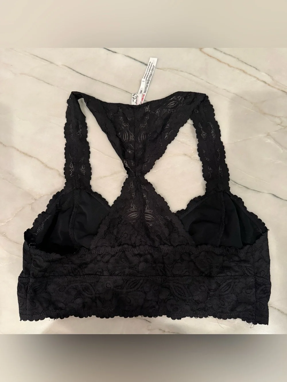 ⛱️Free People Intimately - Black Lace Racerback Bralette - L